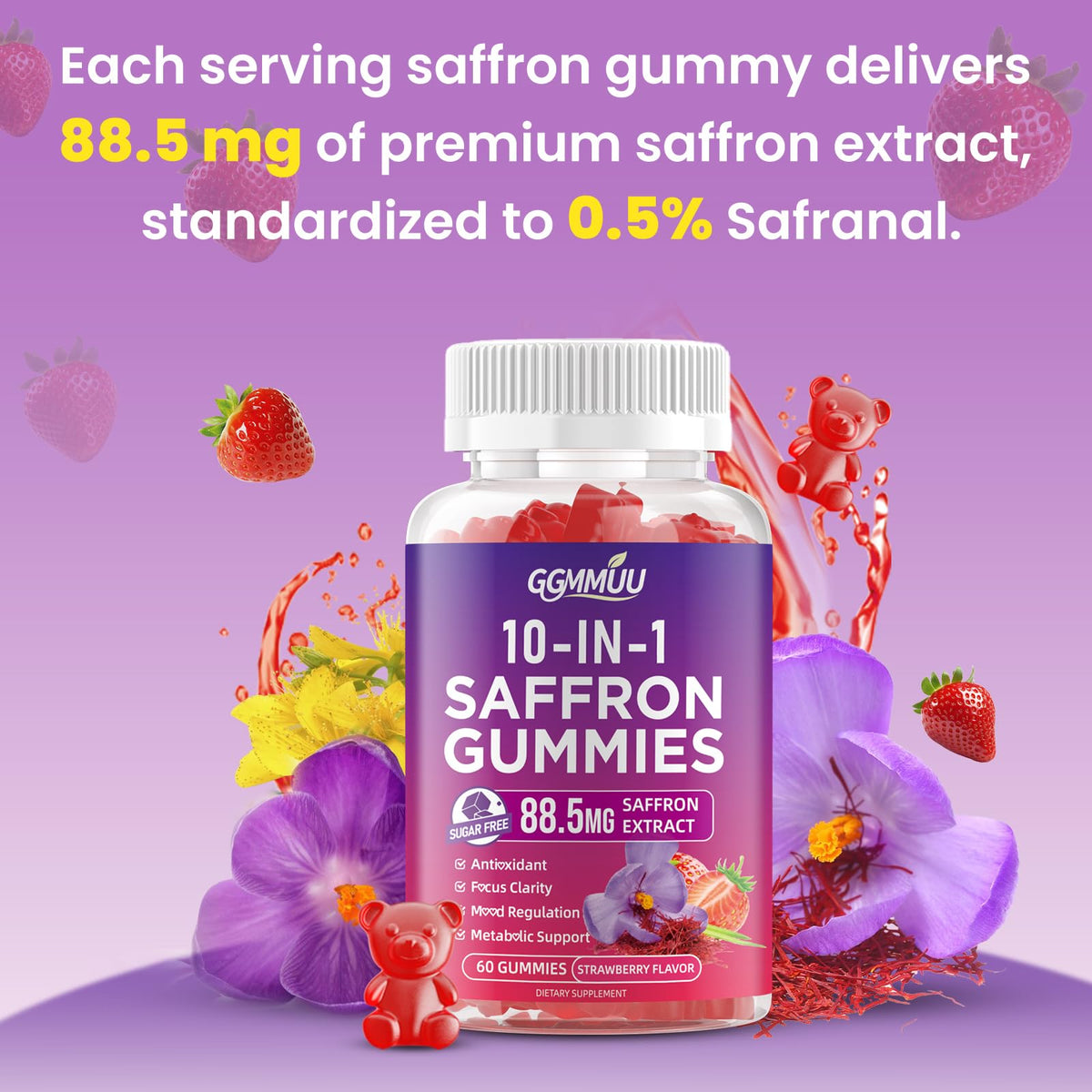 Strawberry Flavor 120 Count Gummies J2159