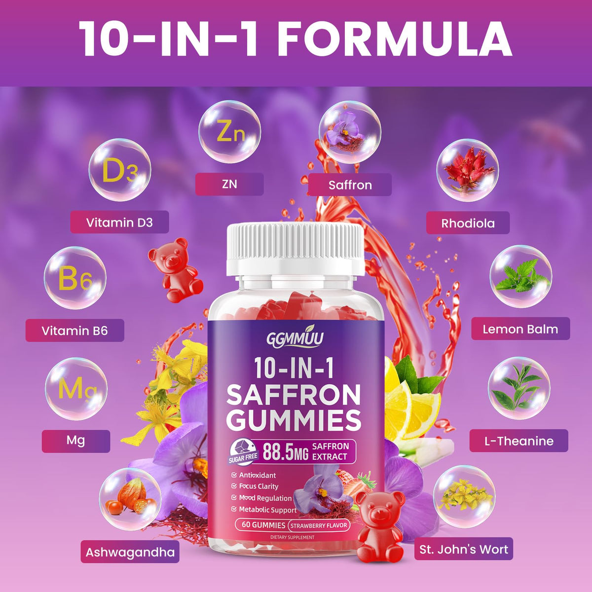 Strawberry Flavor 120 Count Gummies J2159