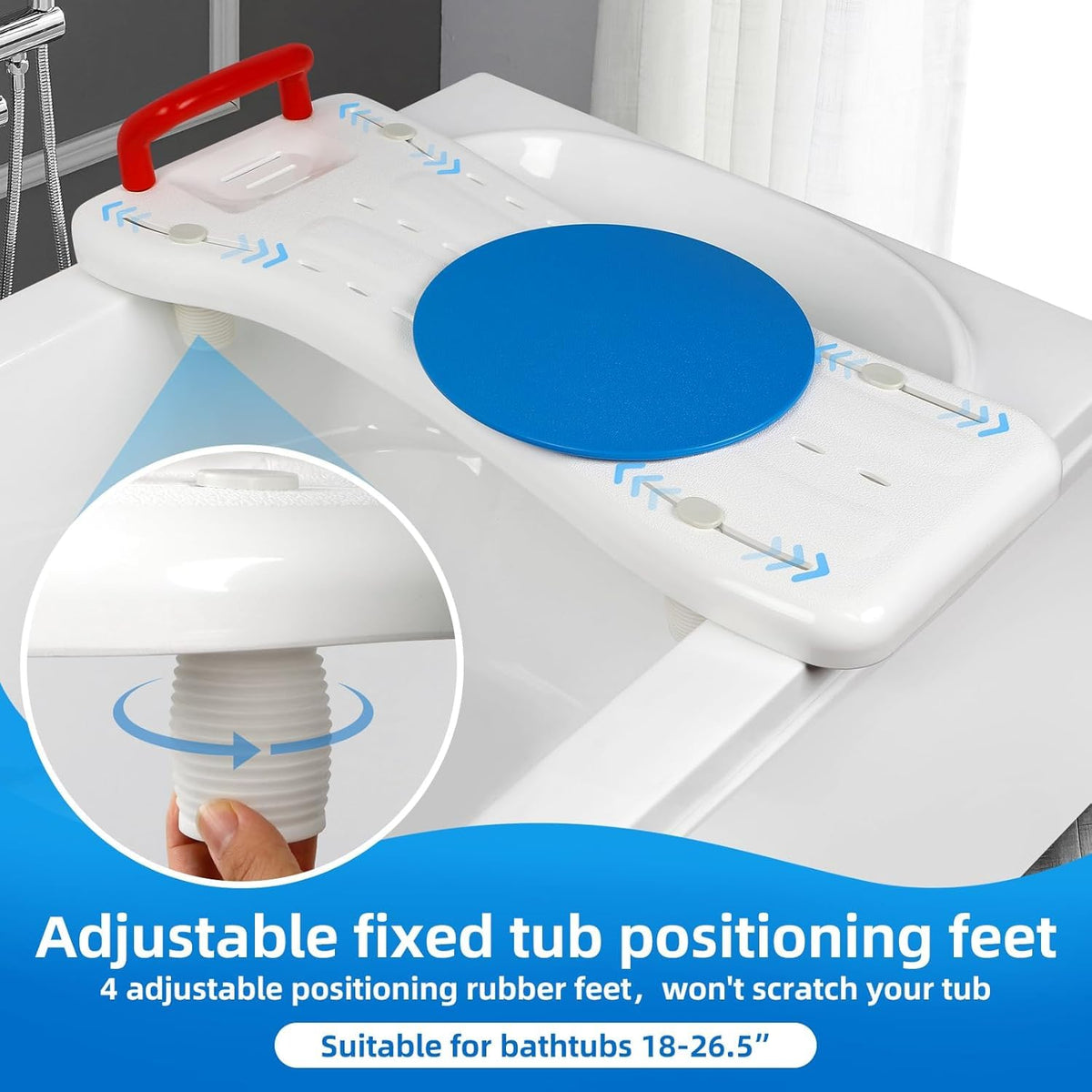 Rotating Tub Transfer Bench with Handle, 300 lbs T4173
