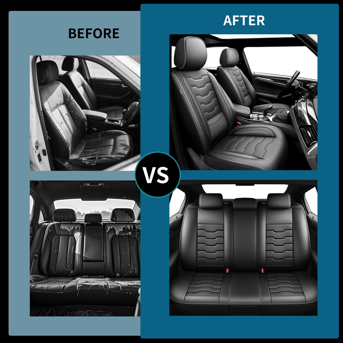 Black Car Seat Covers V540
