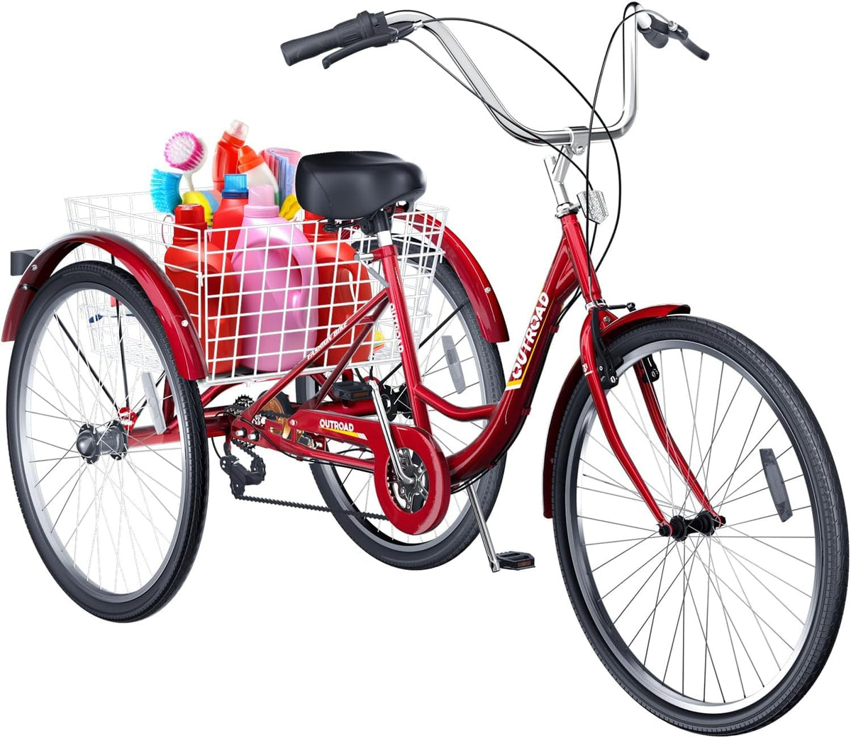 24/26-Inch 3 Wheel Adult Tricycle I8984