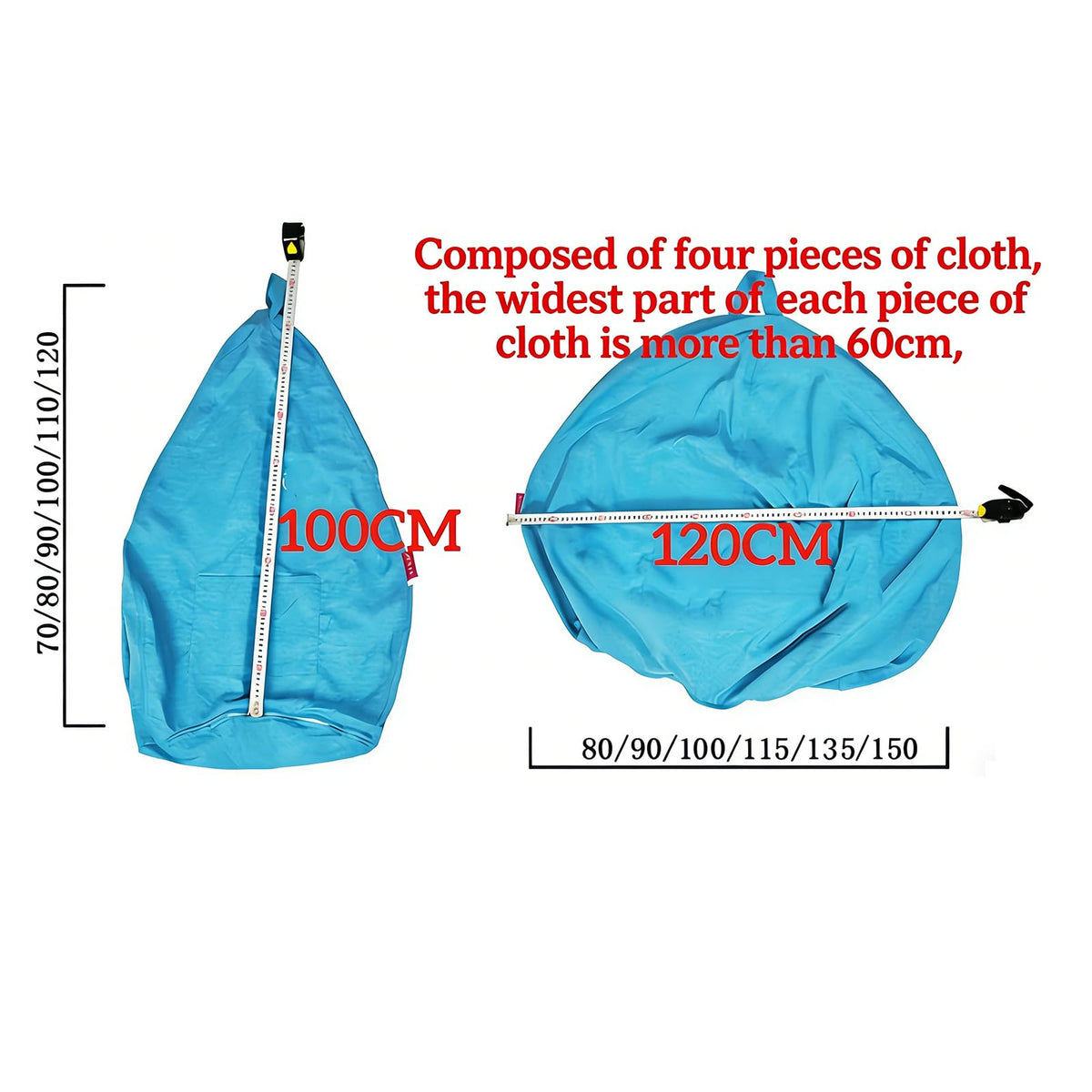 Yellow XL Bean Bag Chair Cover A780559