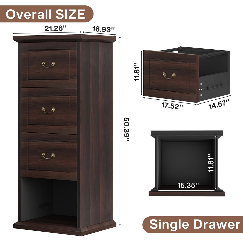 4 Drawer Walnut File Cabinet Q61191