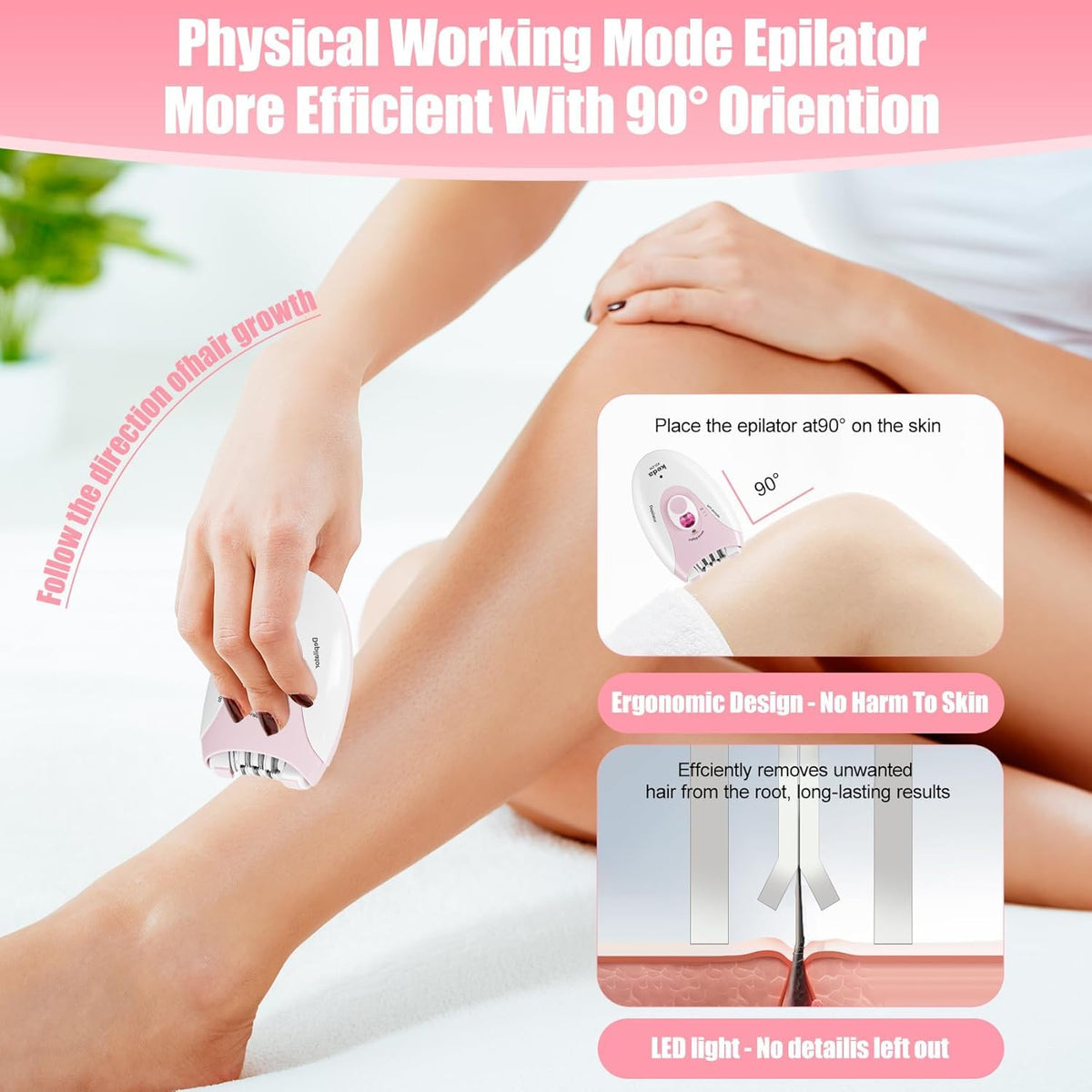 Rechargeable Epilator with LED Light G142