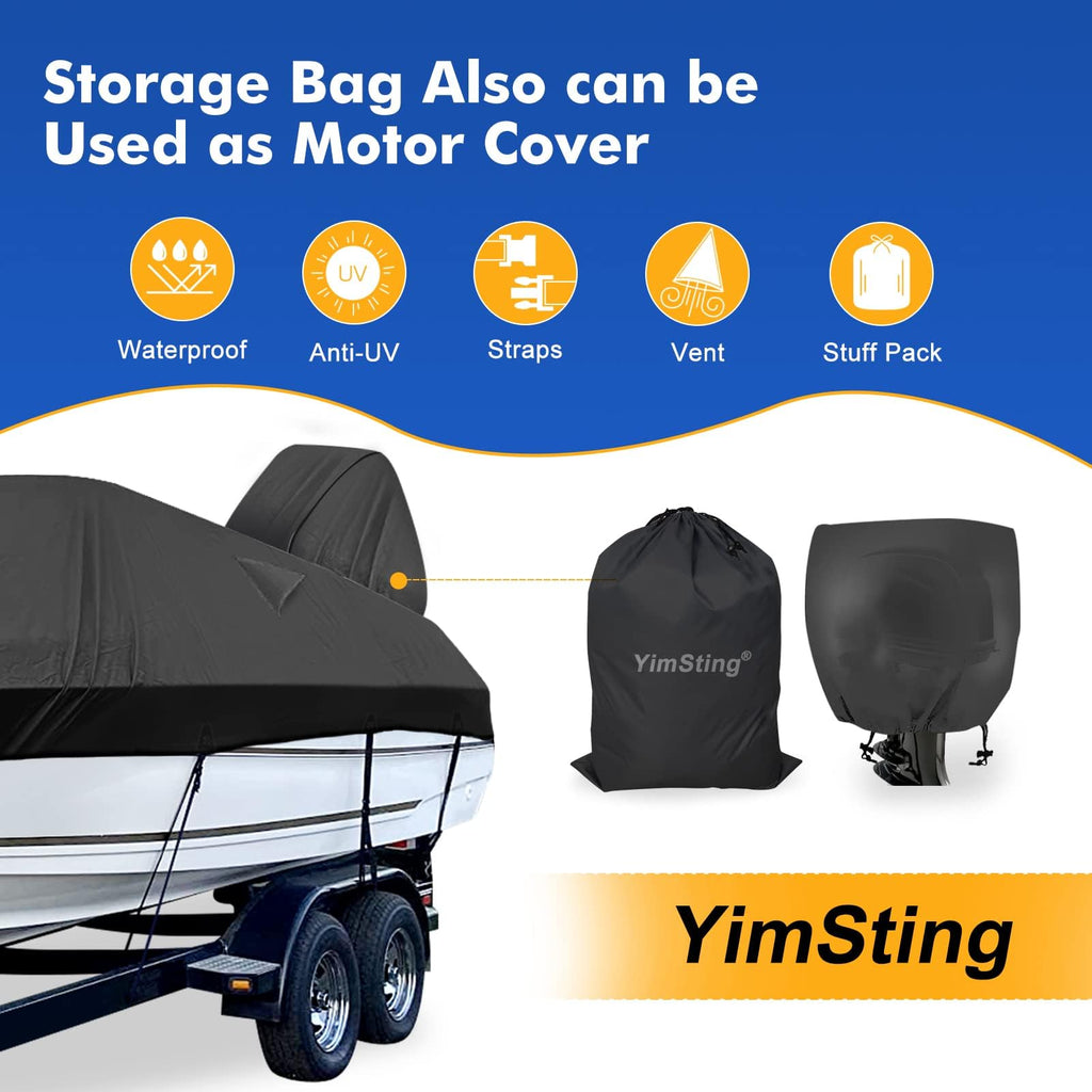 14-16 ft Waterproof V-Hull Boat Cover Z2662