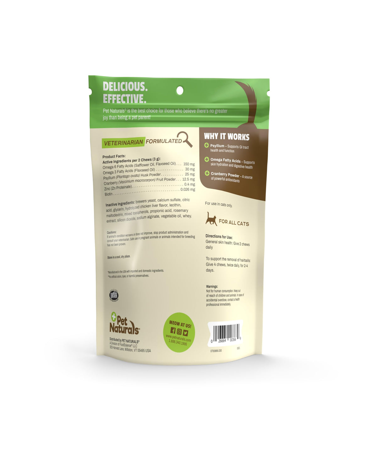 Chicken Liver Hairball Relief Soft Chews for Cats 30 Count Z5556