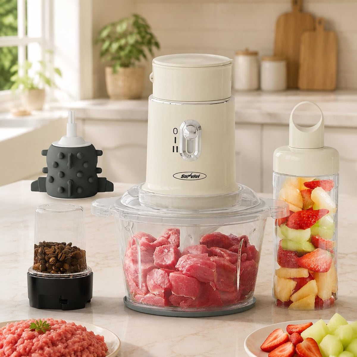 4-in-1 Electric Food Chopper & Small Food Processor Q2228