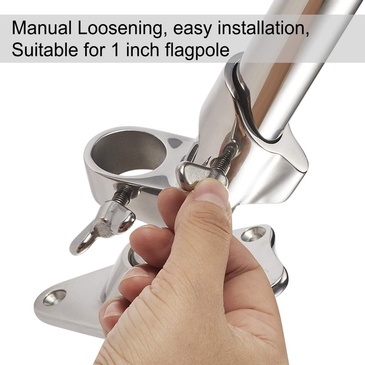 Flag Pole Bracket, 316 Marine Grade Stainless Steel A77213