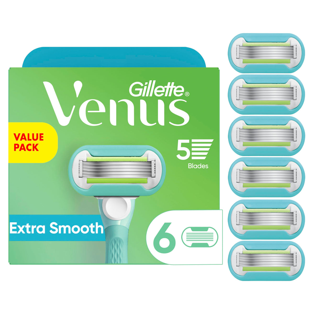 Womens Razor Blade Refills, 6 Count B933