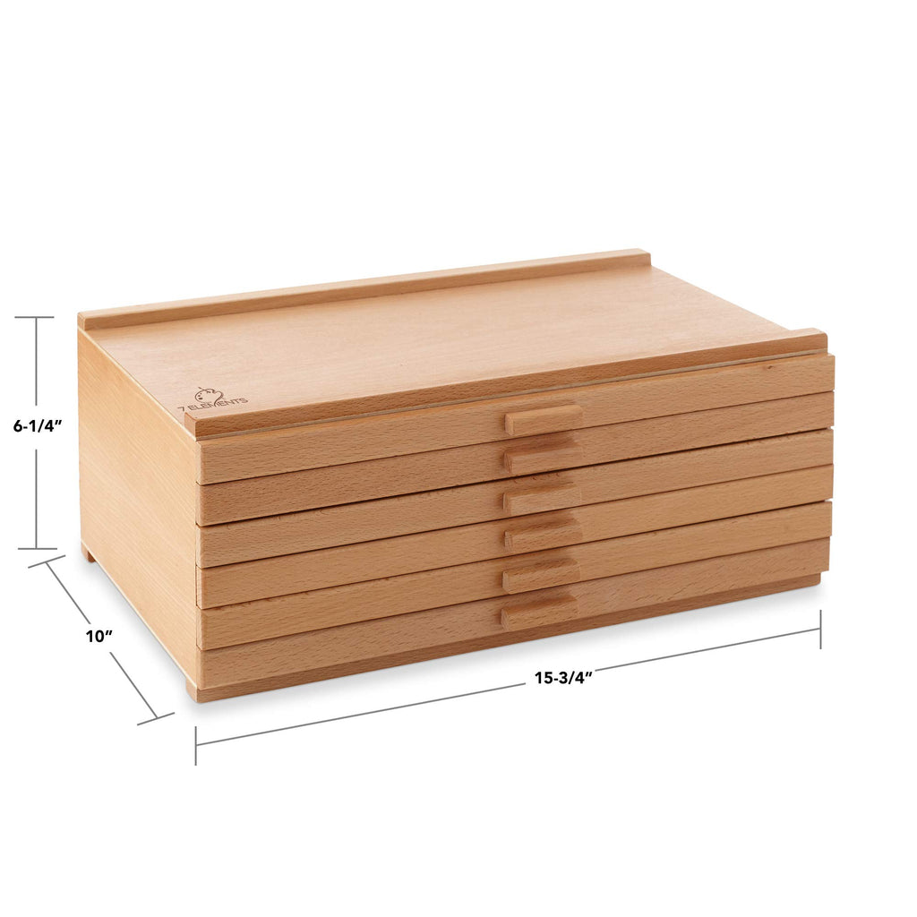 6 Drawer Wooden Artist Storage Box G587