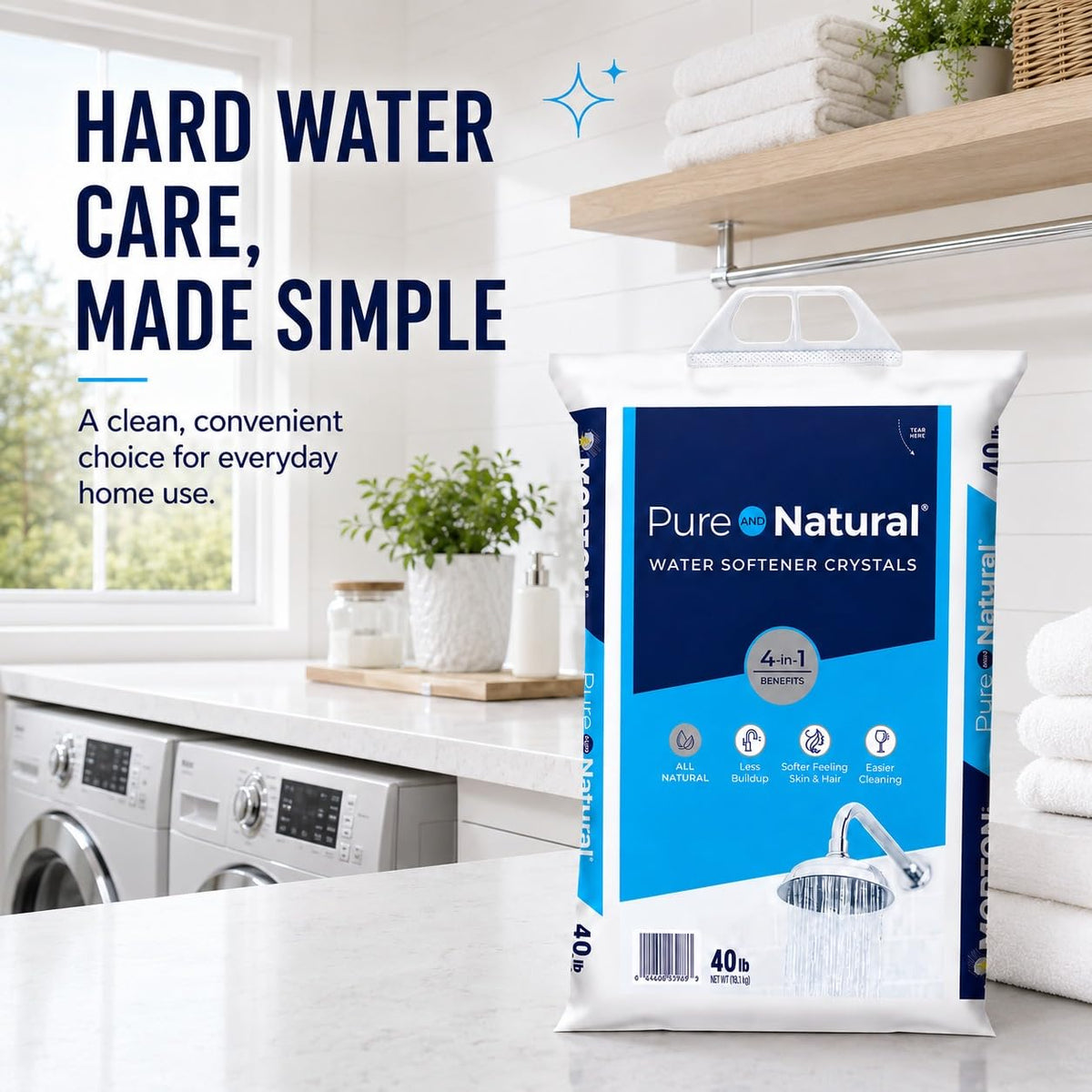 Water Softener Salt Crystals 40 lb 3 Pack V29459