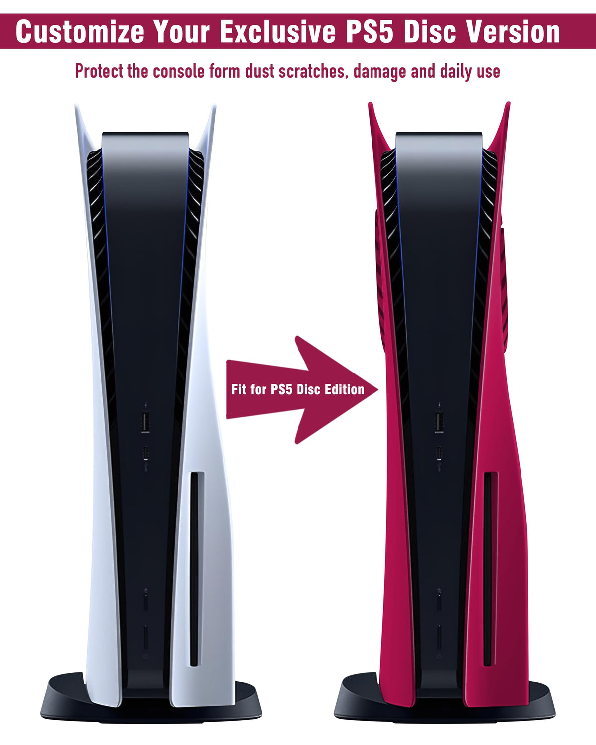 Cosmic Red Vented Faceplate for PS5 Disc Edition L466378