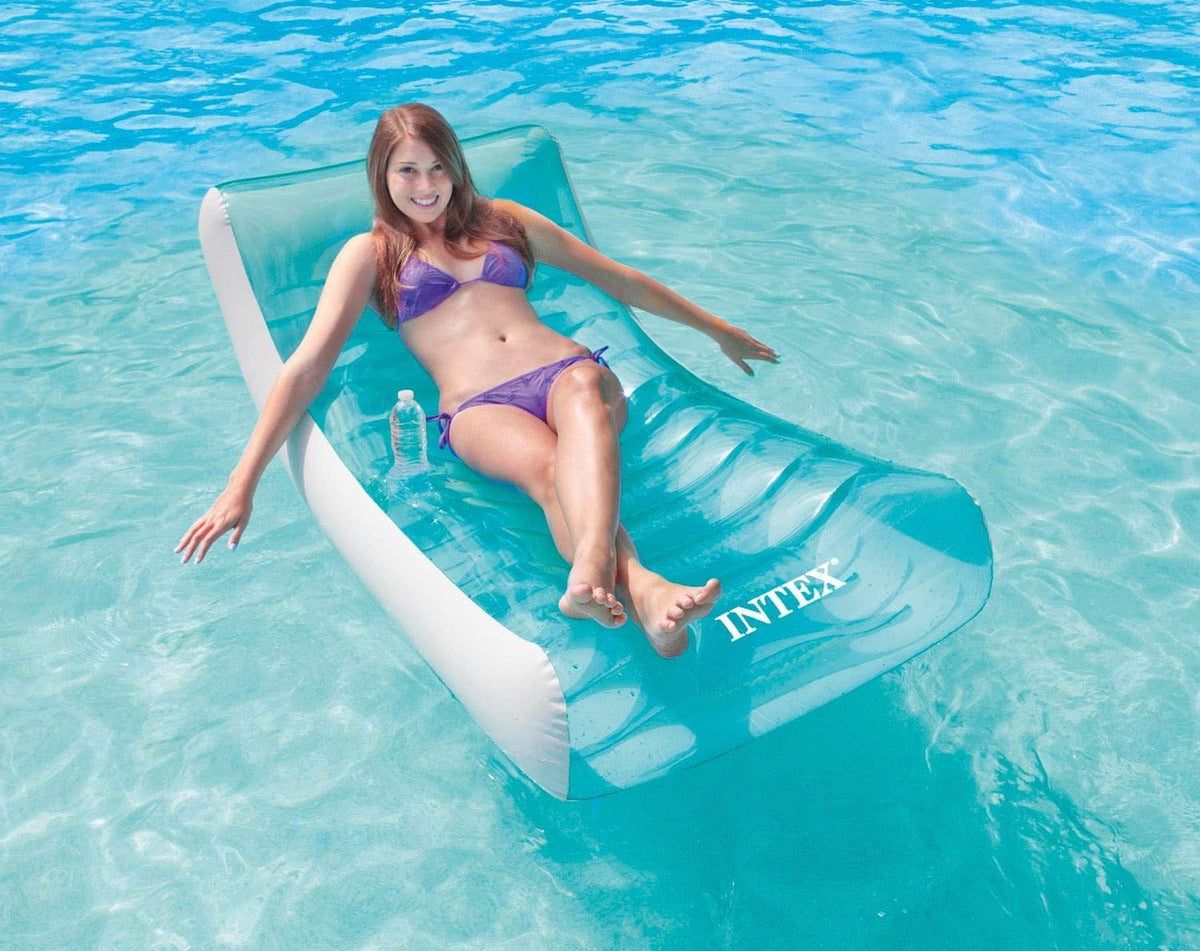 Inflatable Pool Floating Raft Chair with Cupholder 2 Pack E248