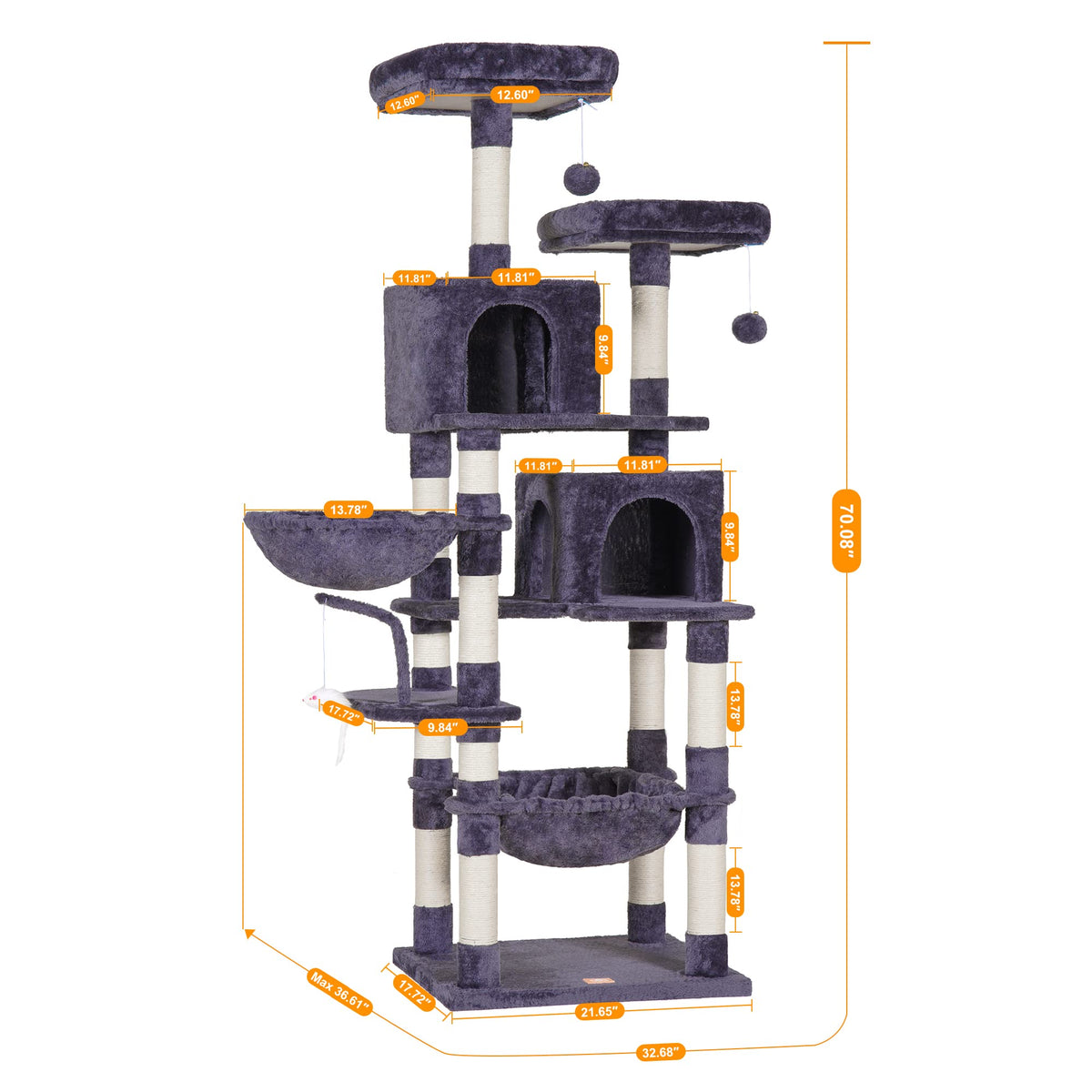 70 inches Tall Cat Tree G519