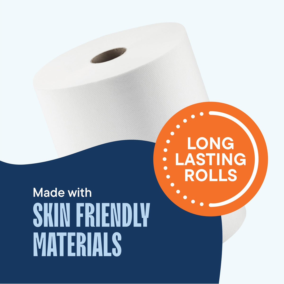 10 x 800 White Paper Towel Rolls 6 Pack W405