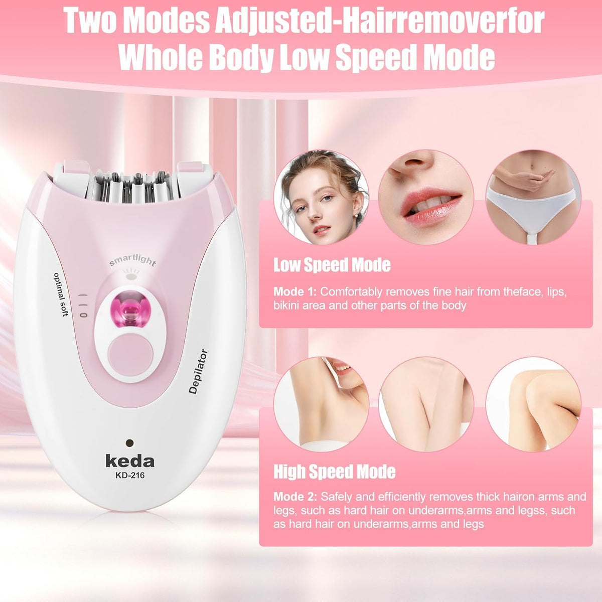 Rechargeable Epilator with LED Light G142