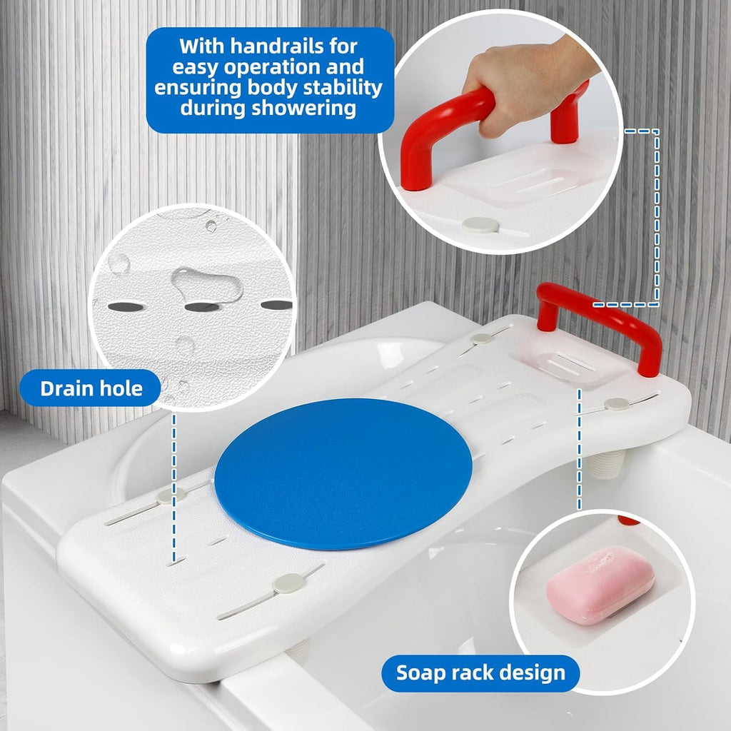 Rotating Tub Transfer Bench with Handle, 300 lbs T4173