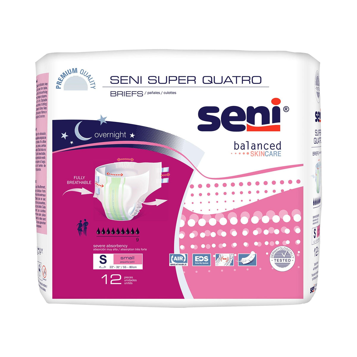 Unisex Adult Incontinence Briefs 22-31 in 12 ct D472