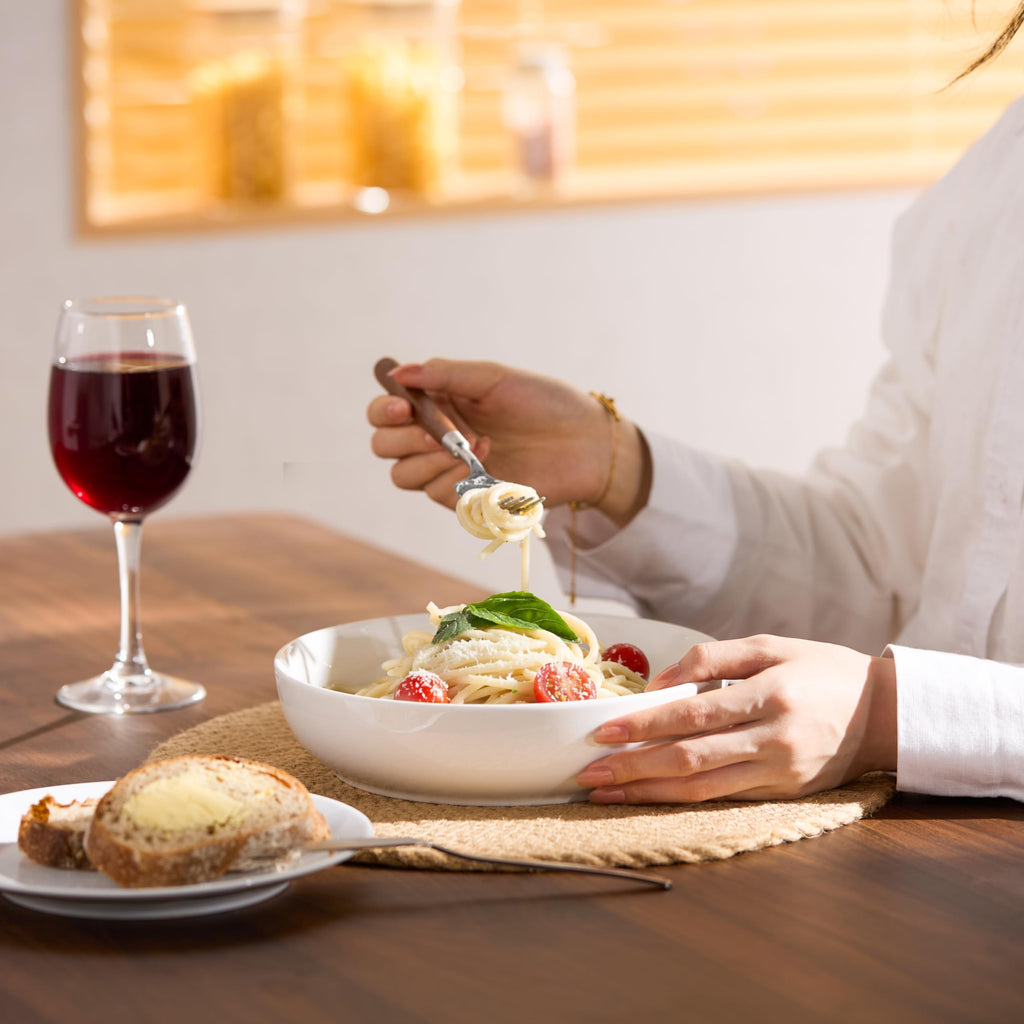 White 40 oz Pasta Bowls Set of 4 P862