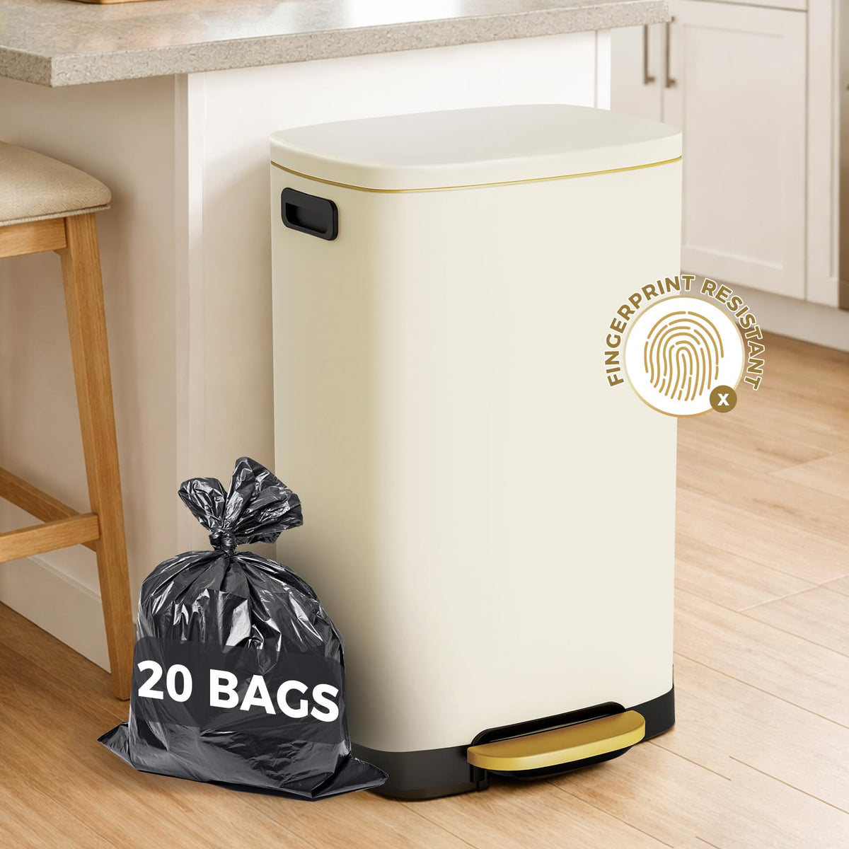 13 Gal Stainless Steel Step Trash Can E972051