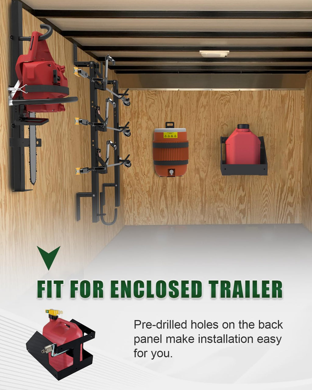 5 Gallon Fuel Gas Can Rack Holder with Lock P405