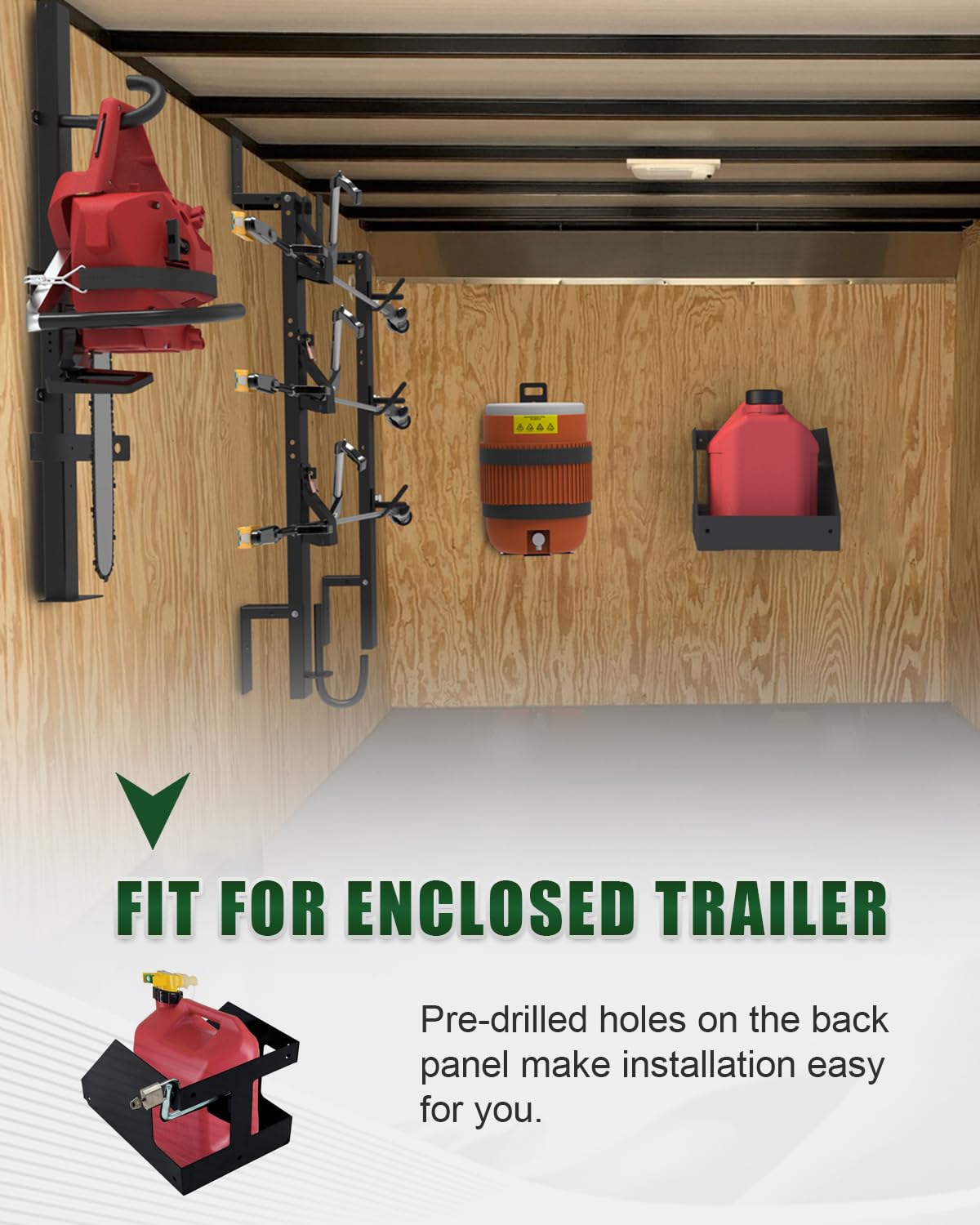 5 Gallon Fuel Gas Can Rack Holder with Lock P405