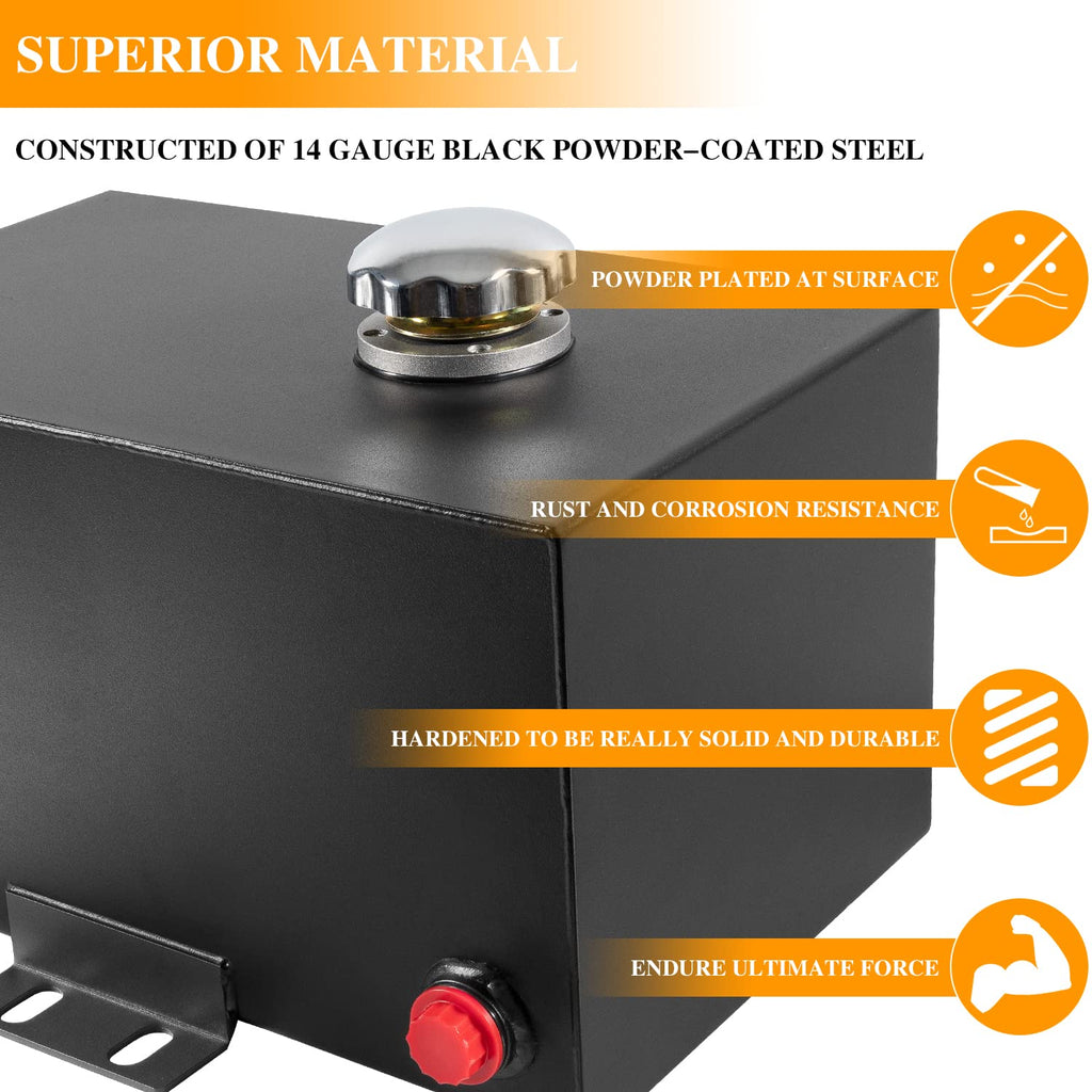 5 Gallon 14 Gauge Steel Hydraulic Fluid Reservoir Tank L91684