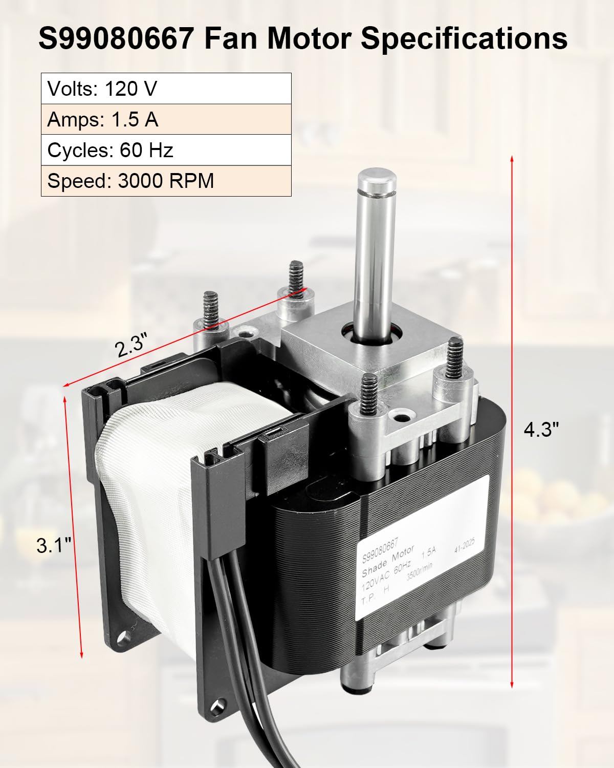 Fan Motor for Range Hood K6316