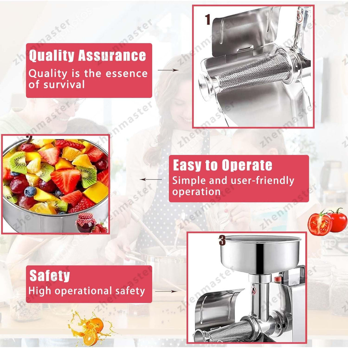 Stainless Steel Electric Tomato Strainer 450W E7585