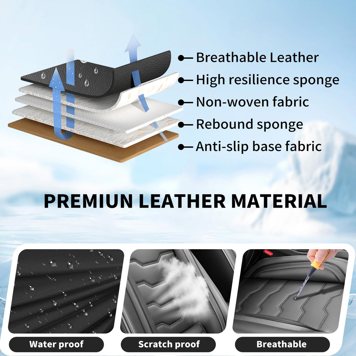 Black Car Seat Covers V540