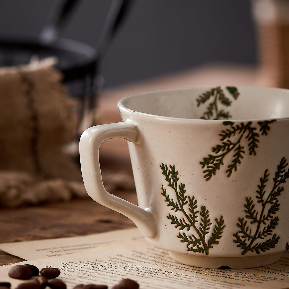12 oz Ceramic Coffee Mug Set of 4 J668