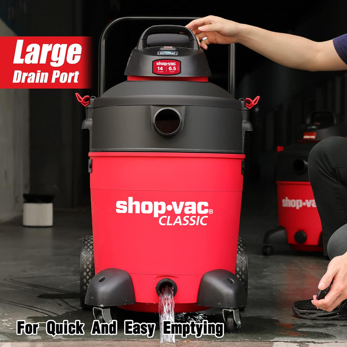 14 Gallon 6.5-Peak HP Wet/Dry Vacuum with Filter and Dust Collector M65170