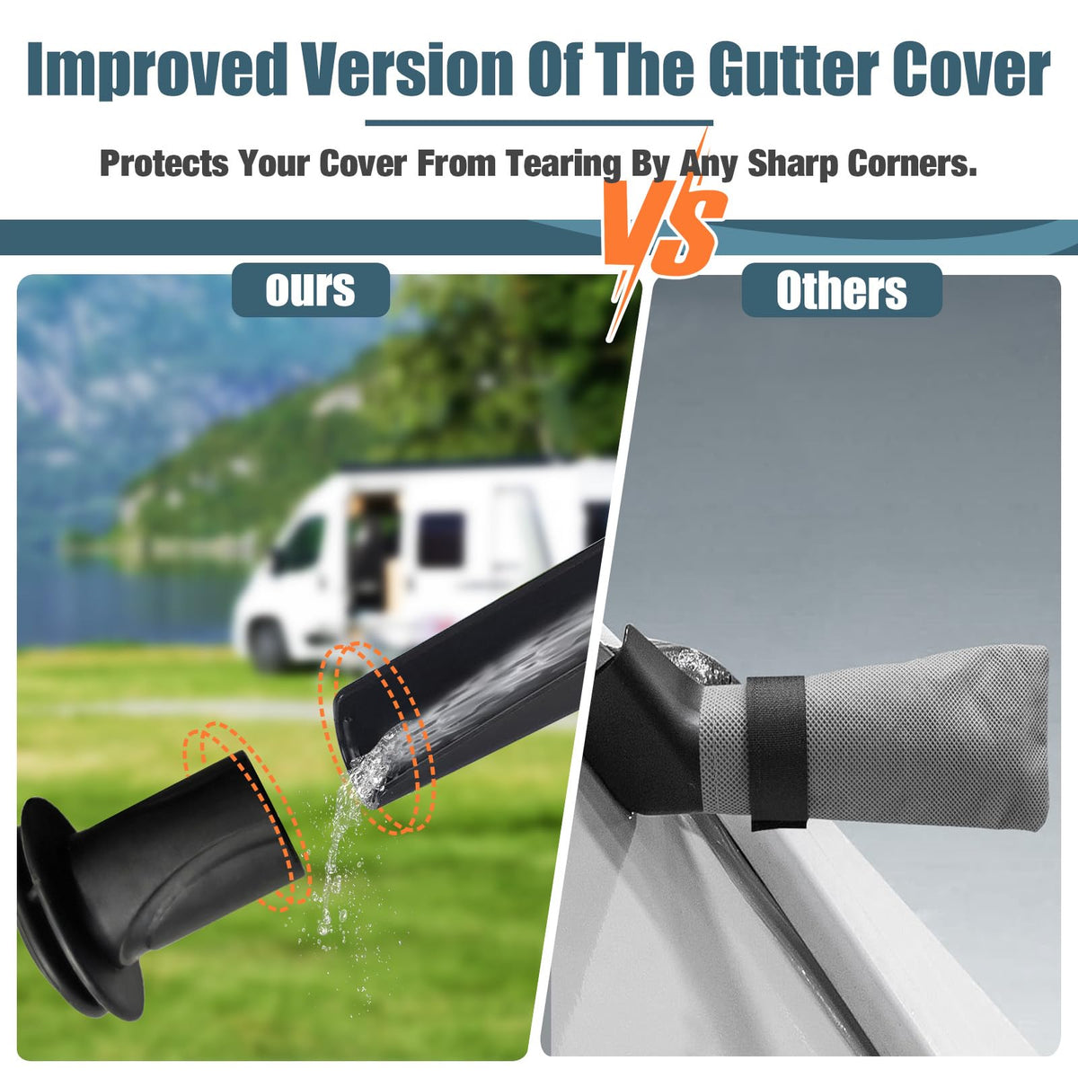 7-Layer Anti-Tear Truck Camper Cover with Gutter Cover J749959