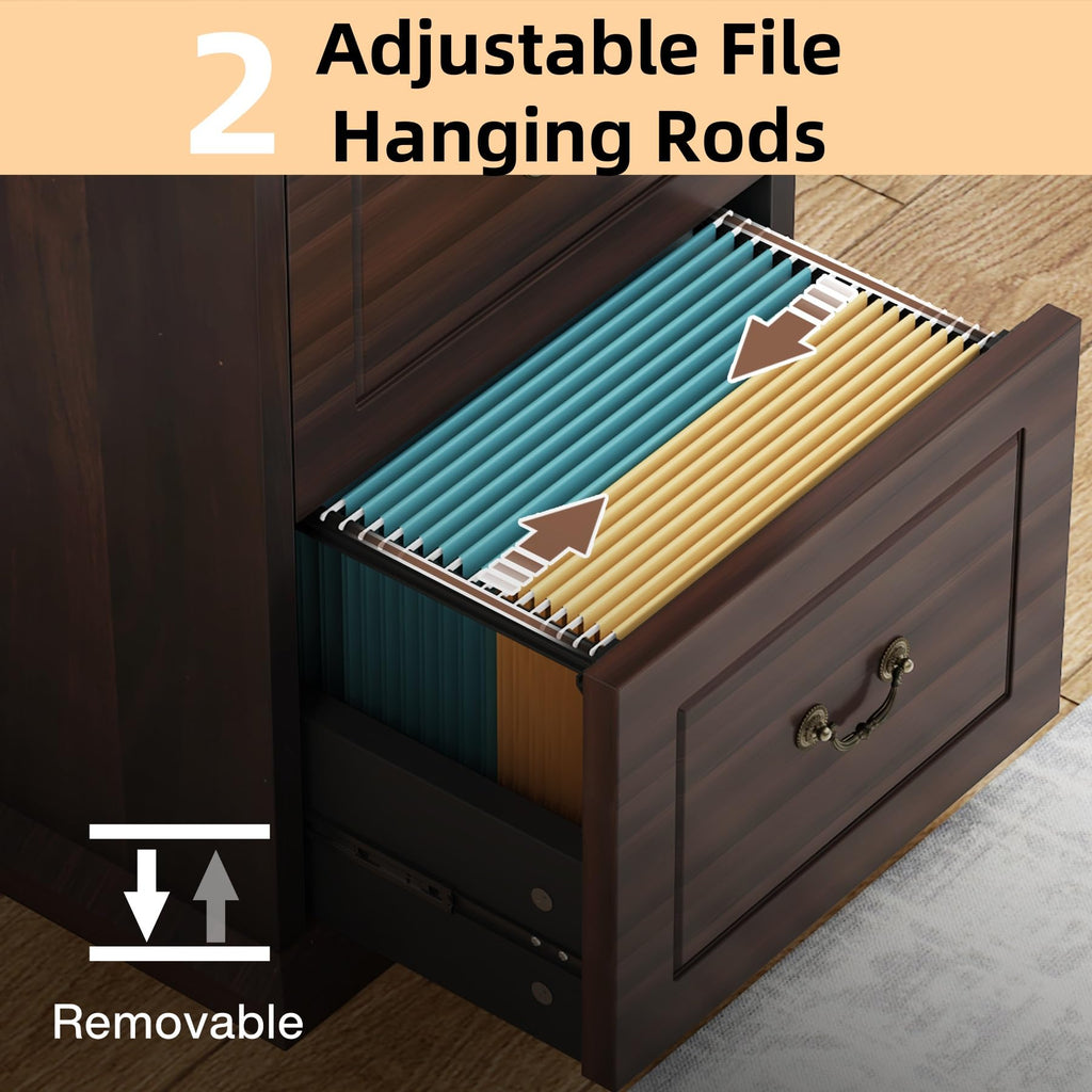4 Drawer Walnut File Cabinet Q61191