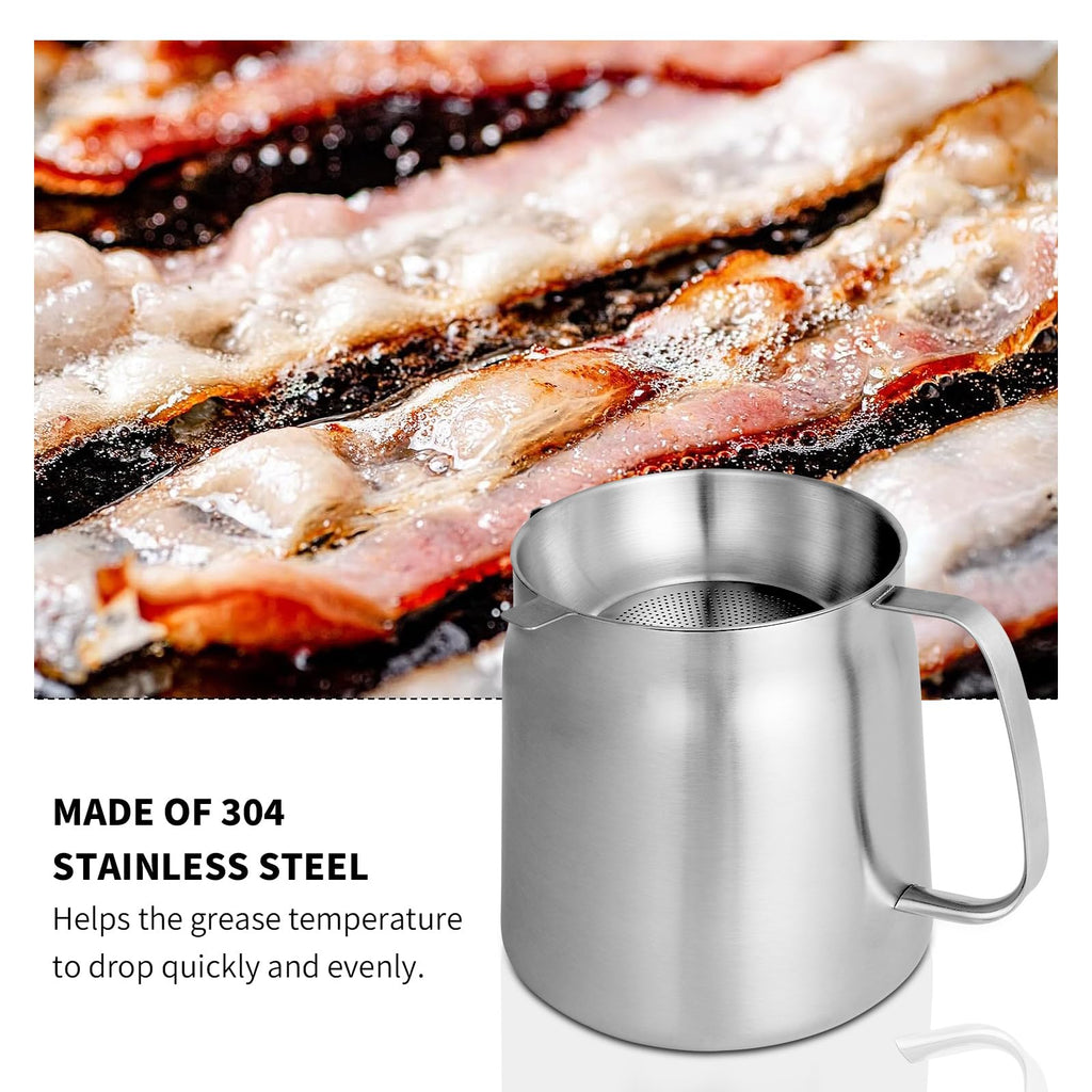 68oz 304 Stainless Steel Deep Fryer Pot with Basket B107