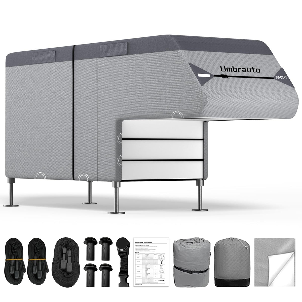 7-Layer Anti-Tear Truck Camper Cover with Gutter Cover J749959