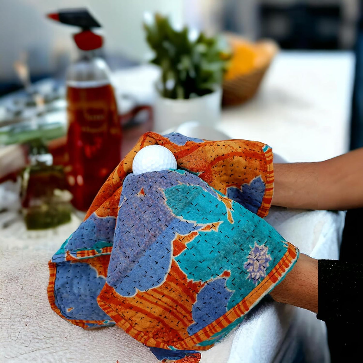 6 Pcs 100% Cotton Kantha Napkins 12 x 12 Inch Z3351