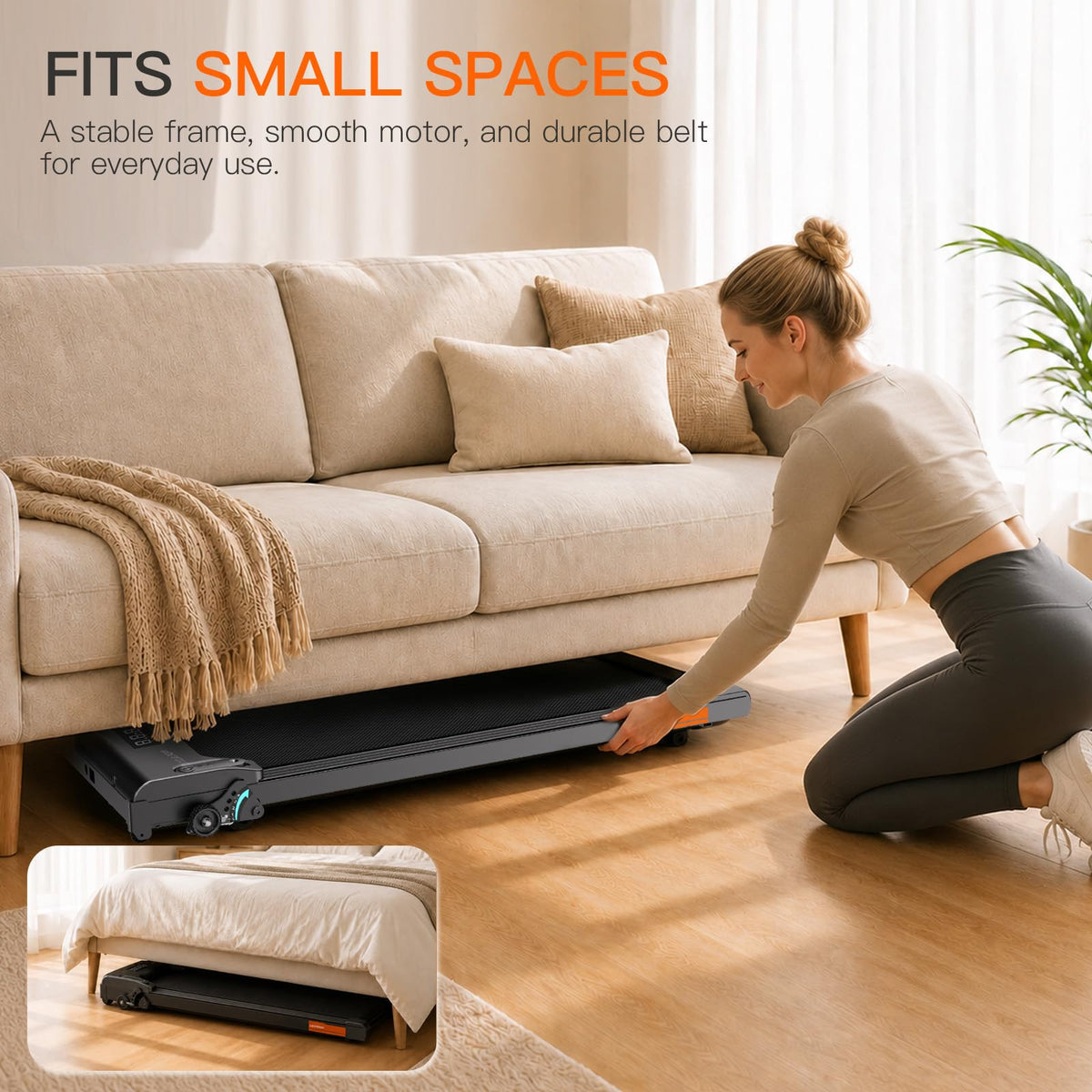 Portable Under Desk Treadmill with Incline S1200