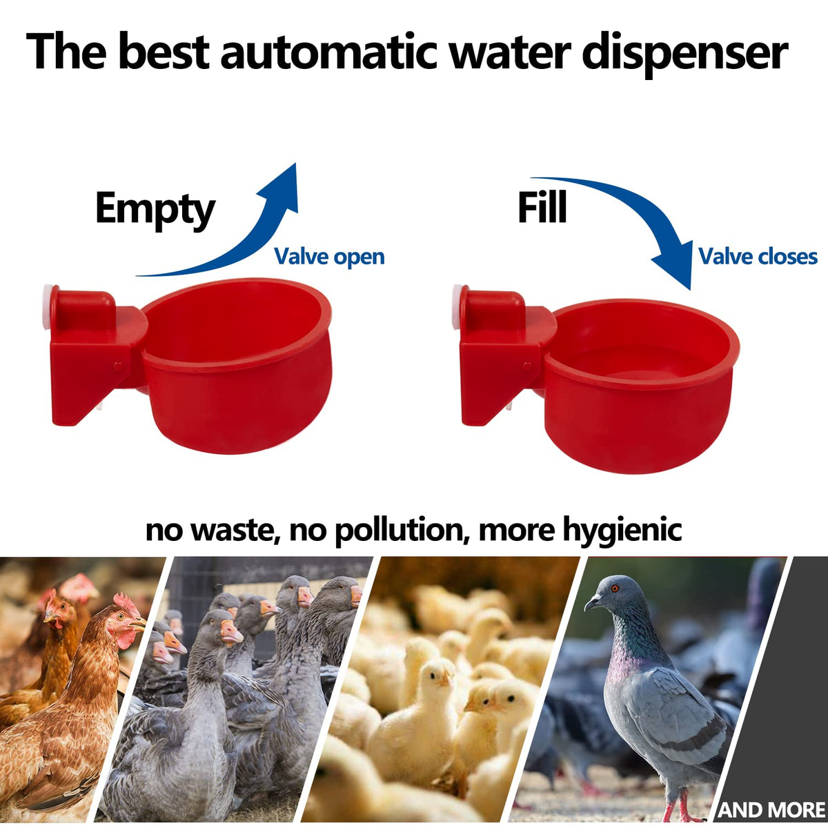 Automatic Poultry Waterer Kit 5 Gallon 12 Pack U35475