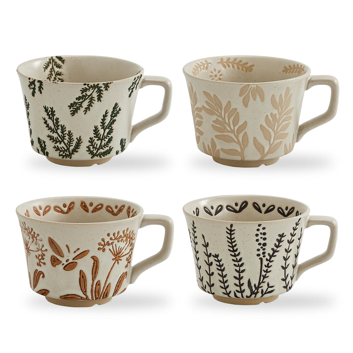 12 oz Ceramic Coffee Mug Set of 4 J668