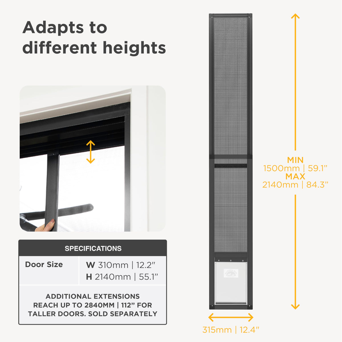 Dog & Cat Door for Sliding Glass Door B945