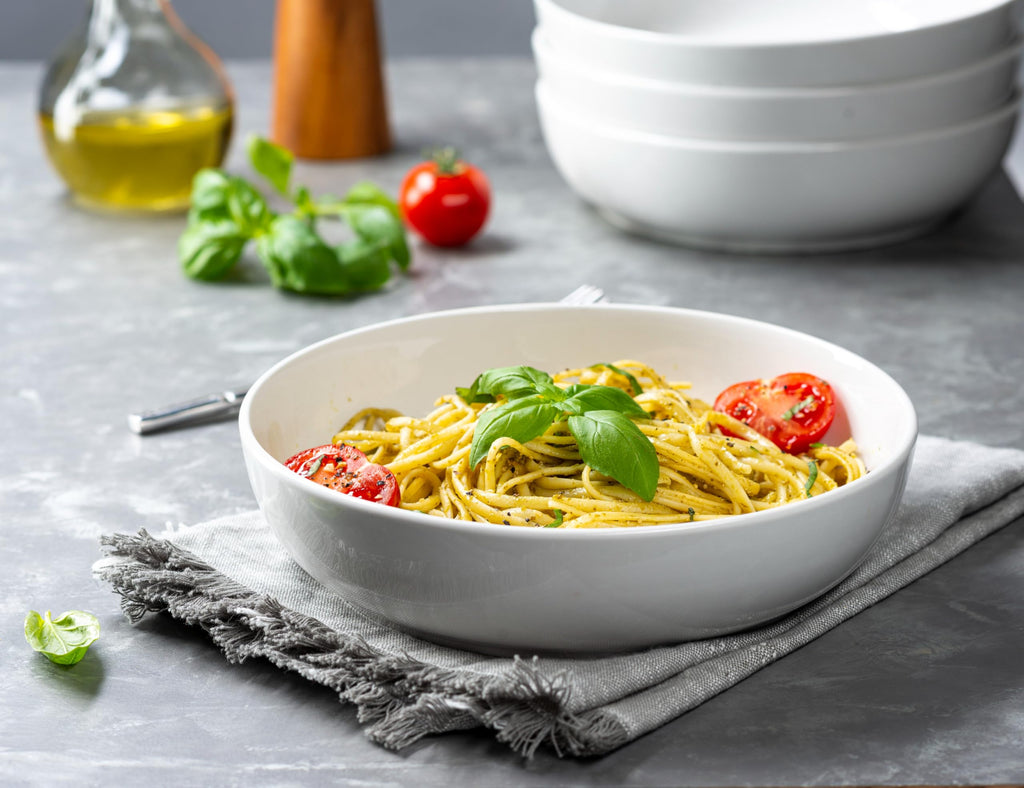 White 40 oz Pasta Bowls Set of 4 P862