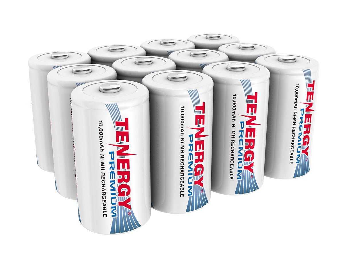 12 pcs D NiMH Rechargeable Batteries E326305