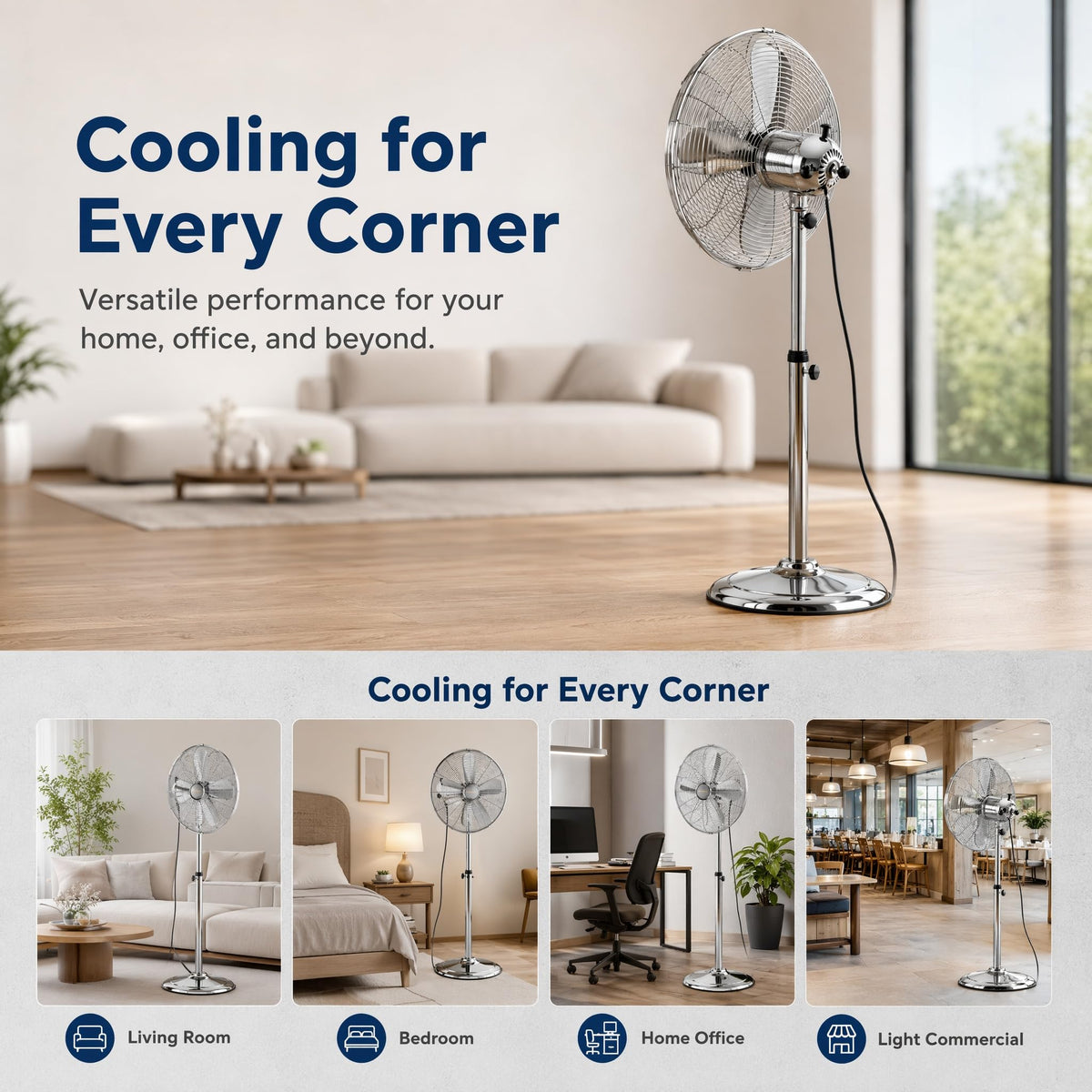 16-Inch 3-Speed Oscillating Pedestal Fan K913789