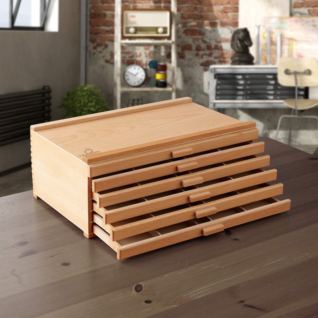 6 Drawer Wooden Artist Storage Box G587