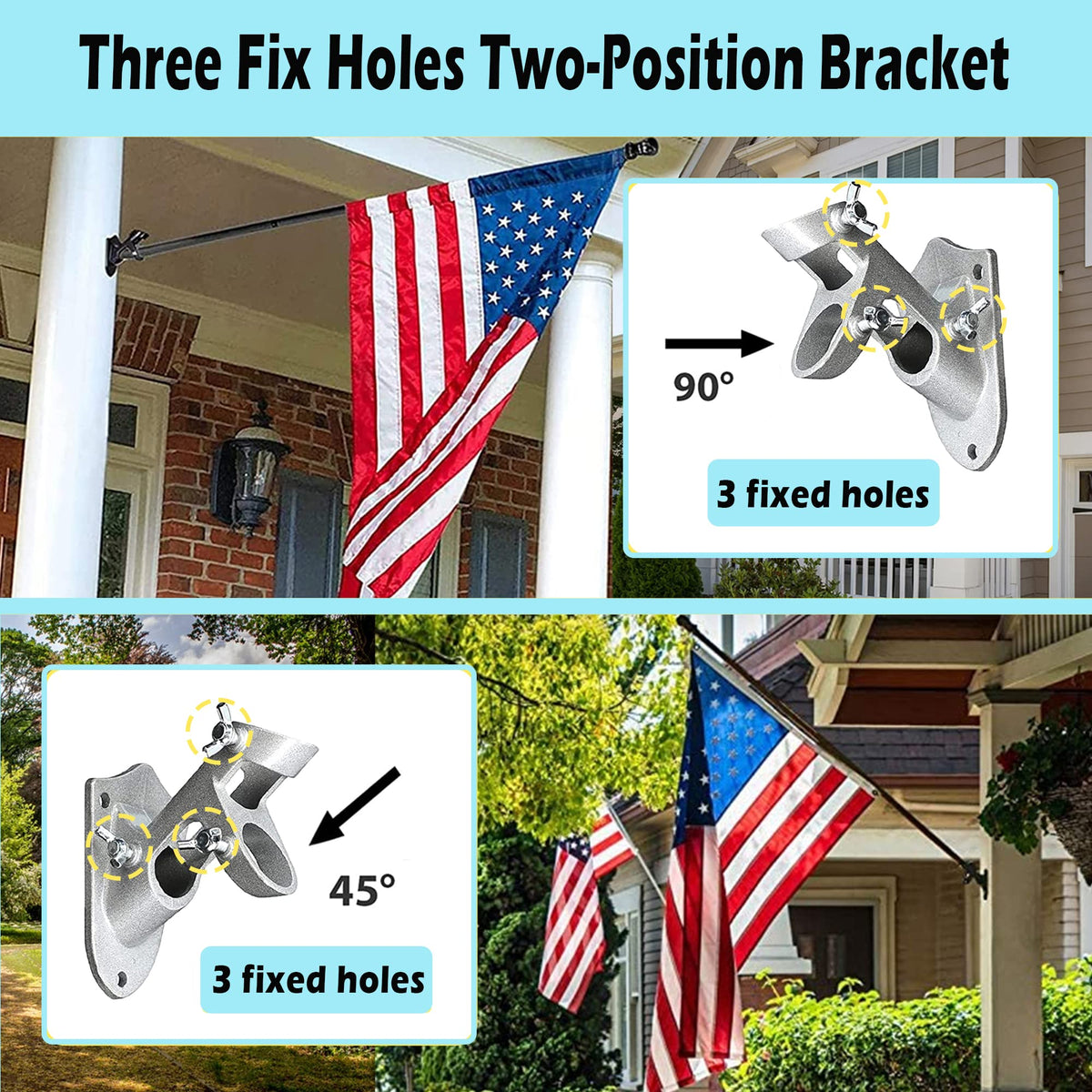6FT Tangle Free Spinning Metal Flag Pole Kit with 3x5 Flag A4916