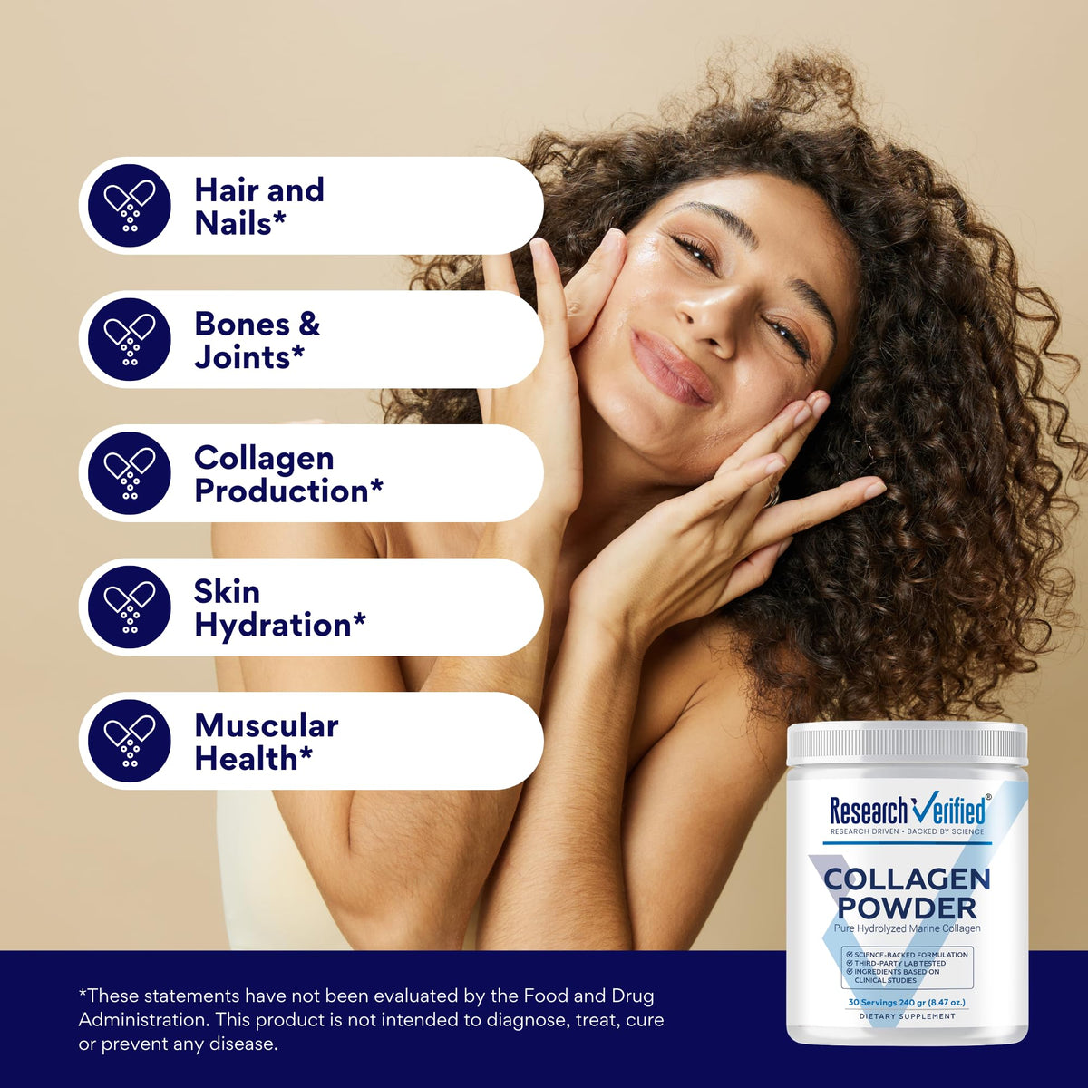 Hydrolyzed Marine Collagen Powder Unflavored I225