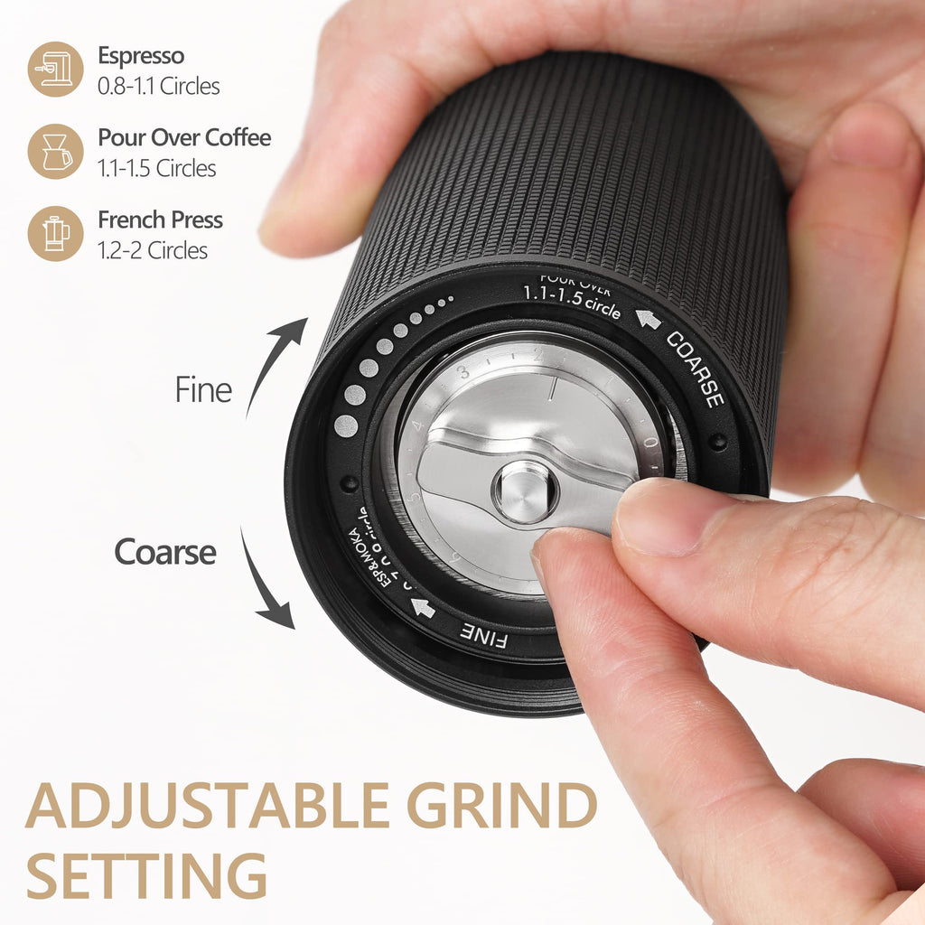 Manual Coffee Grinder with Adjustable Grind Setting Stainless Steel Conical Burr F945