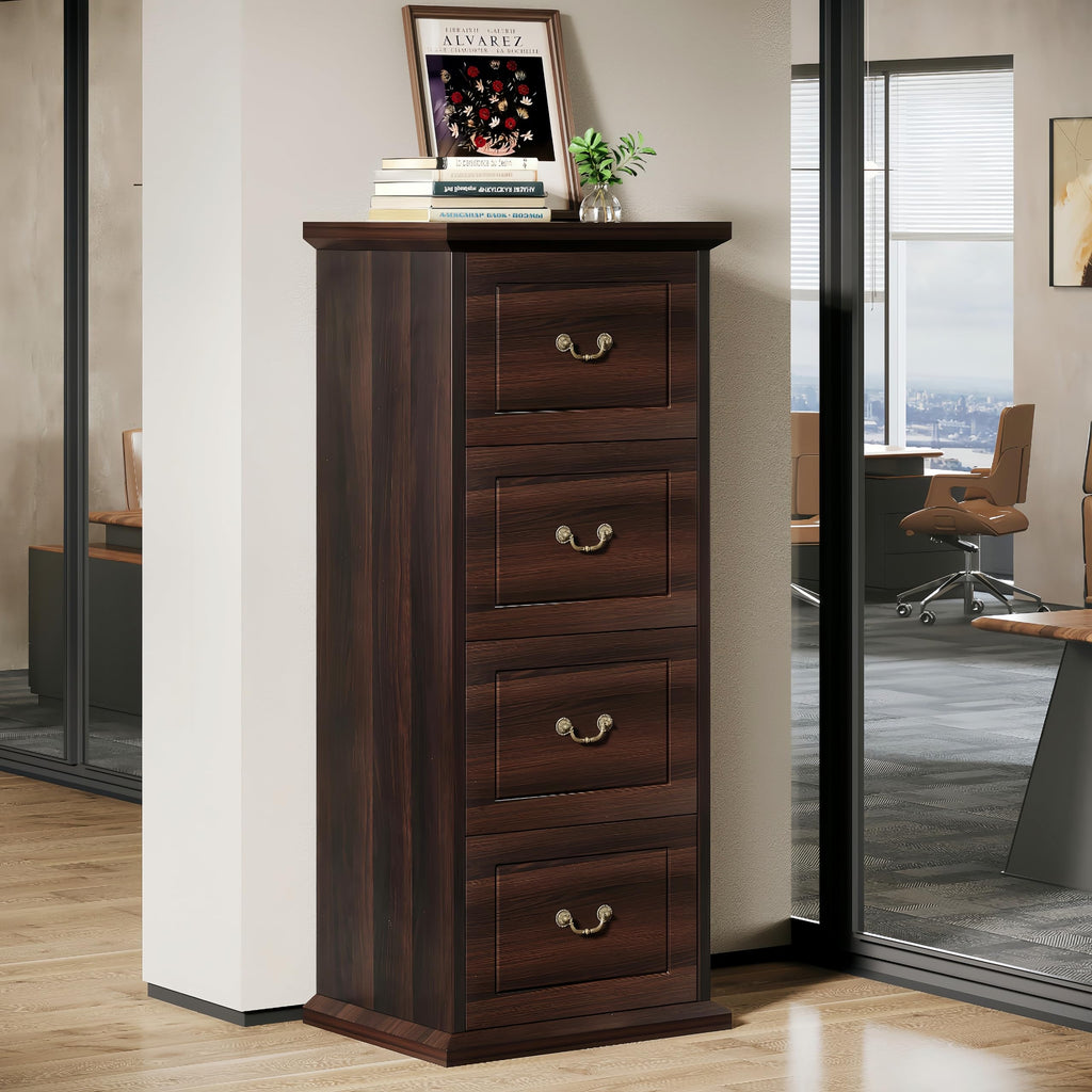 4 Drawer Walnut File Cabinet Q61191