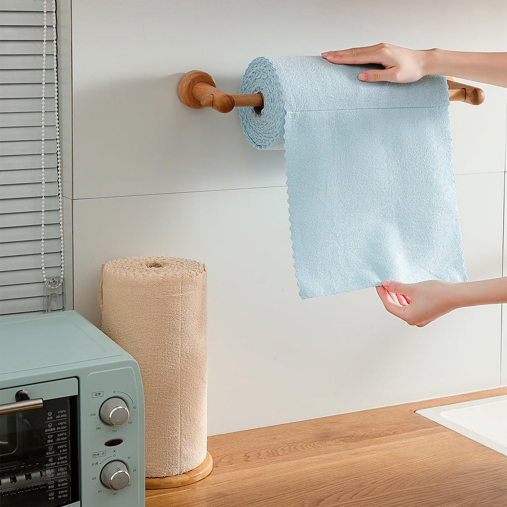 80 Pack Microfiber Cleaning Cloth Roll Blue D3721